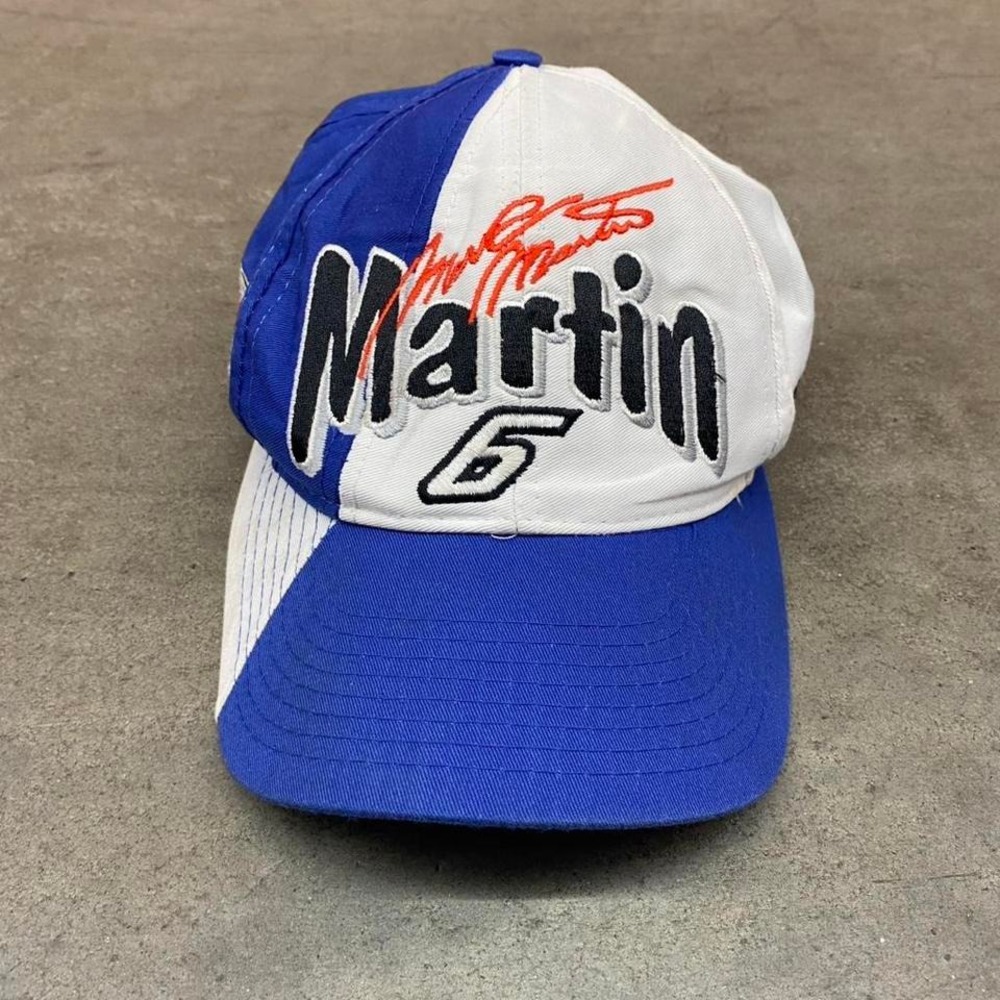 Vintage 1990s AJD Mark Martin #6 Valvoline Roush Nascar Racing Snapback Hat